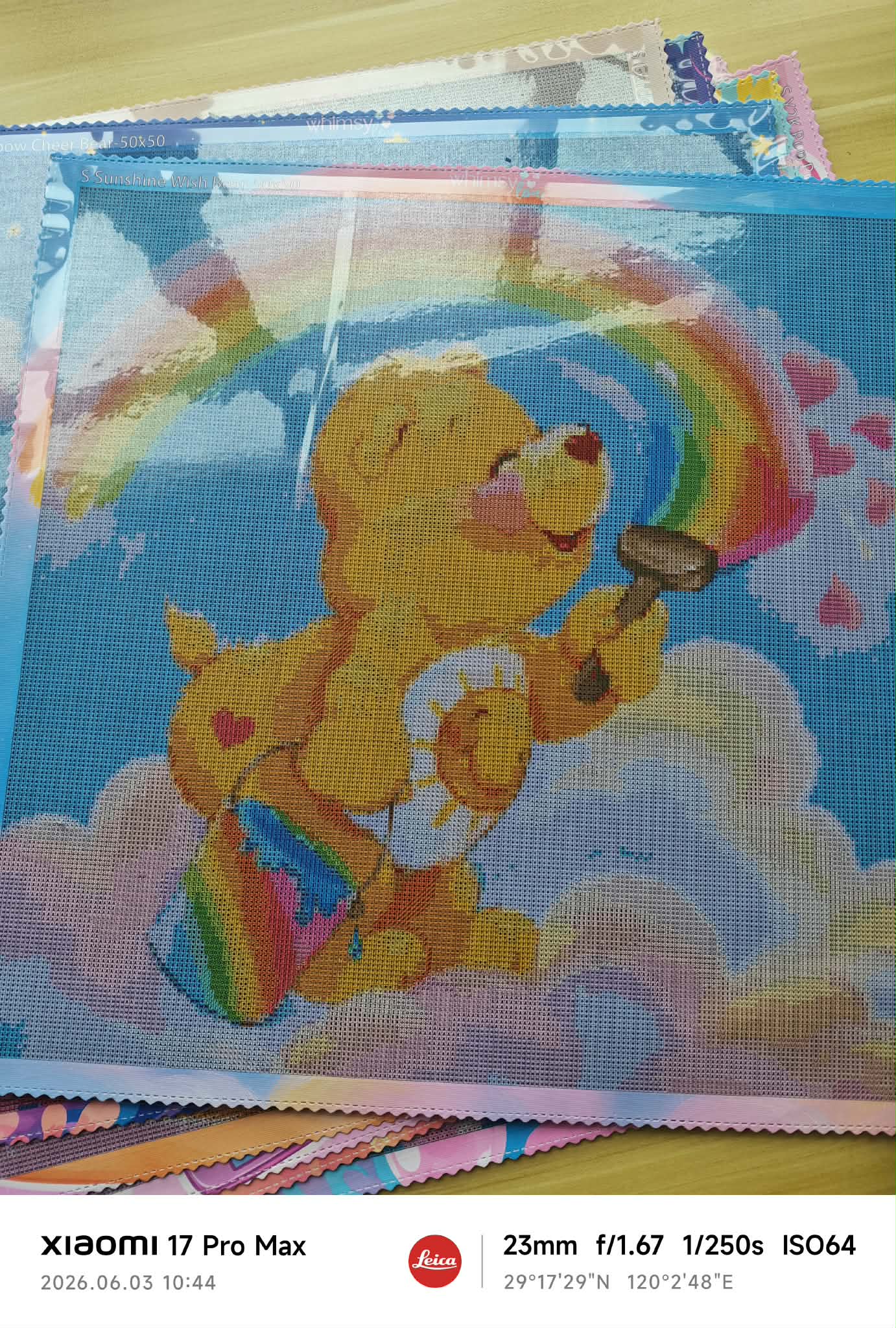 Sunshine Wish Bear- Diamond Art Kit (50x50cm, Square Drill)