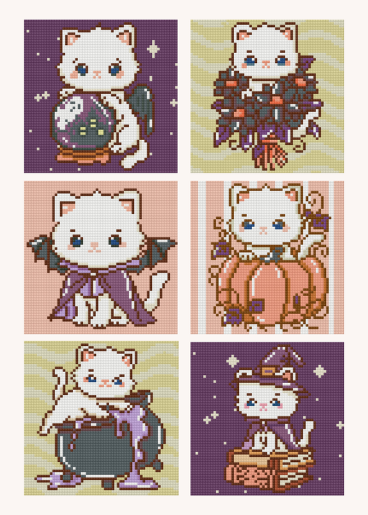 Gothic Kitty Coven by Blumensdiary – little whimsies Mini Diamond Art Set