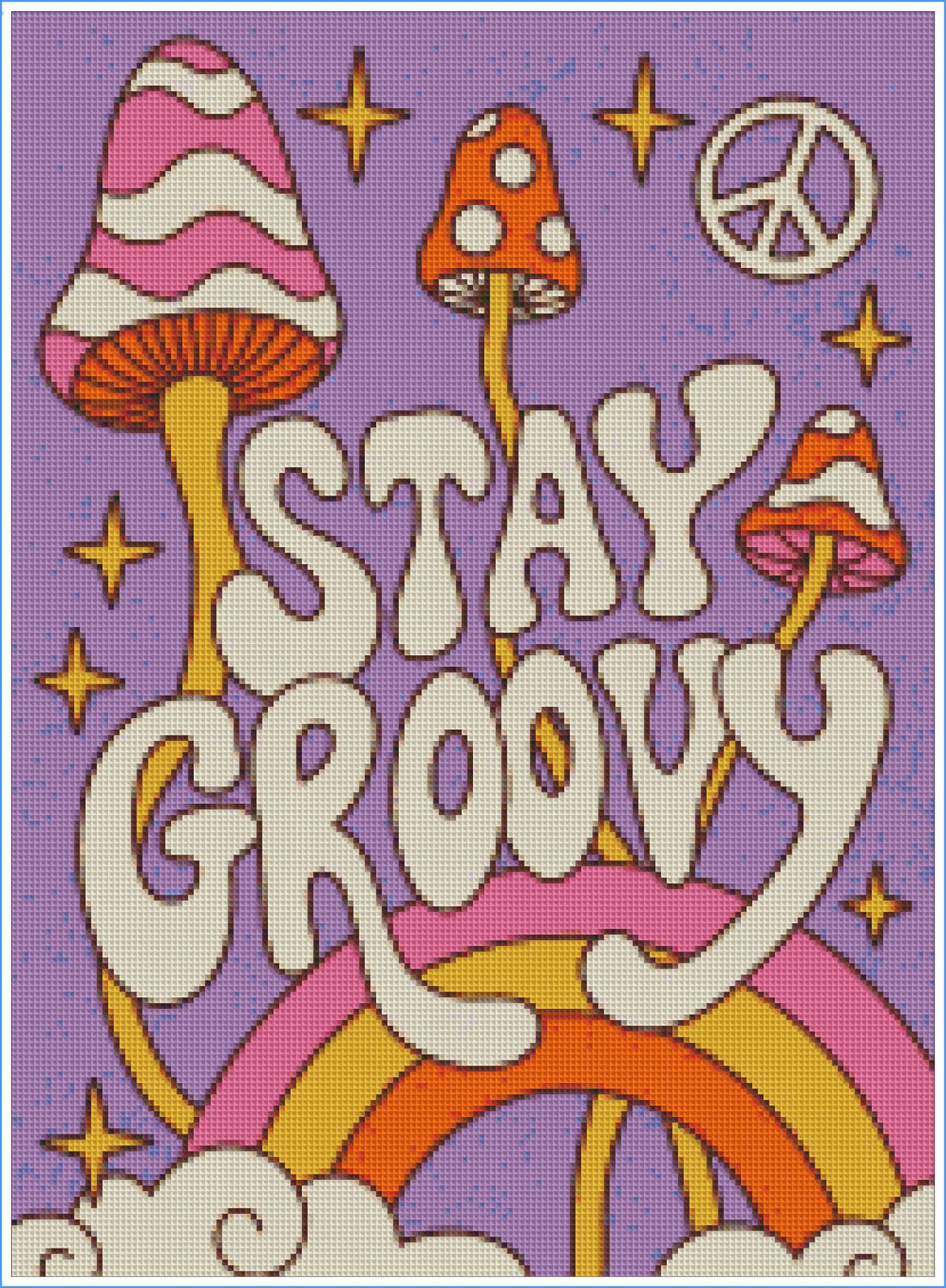 Stay Groovy by Andrea Lobell- Diamond Art Kit (40x55cm)