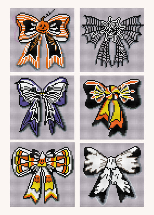 Spooky Bows by Taçiana Estrella – little whimsies Mini Diamond Art Set