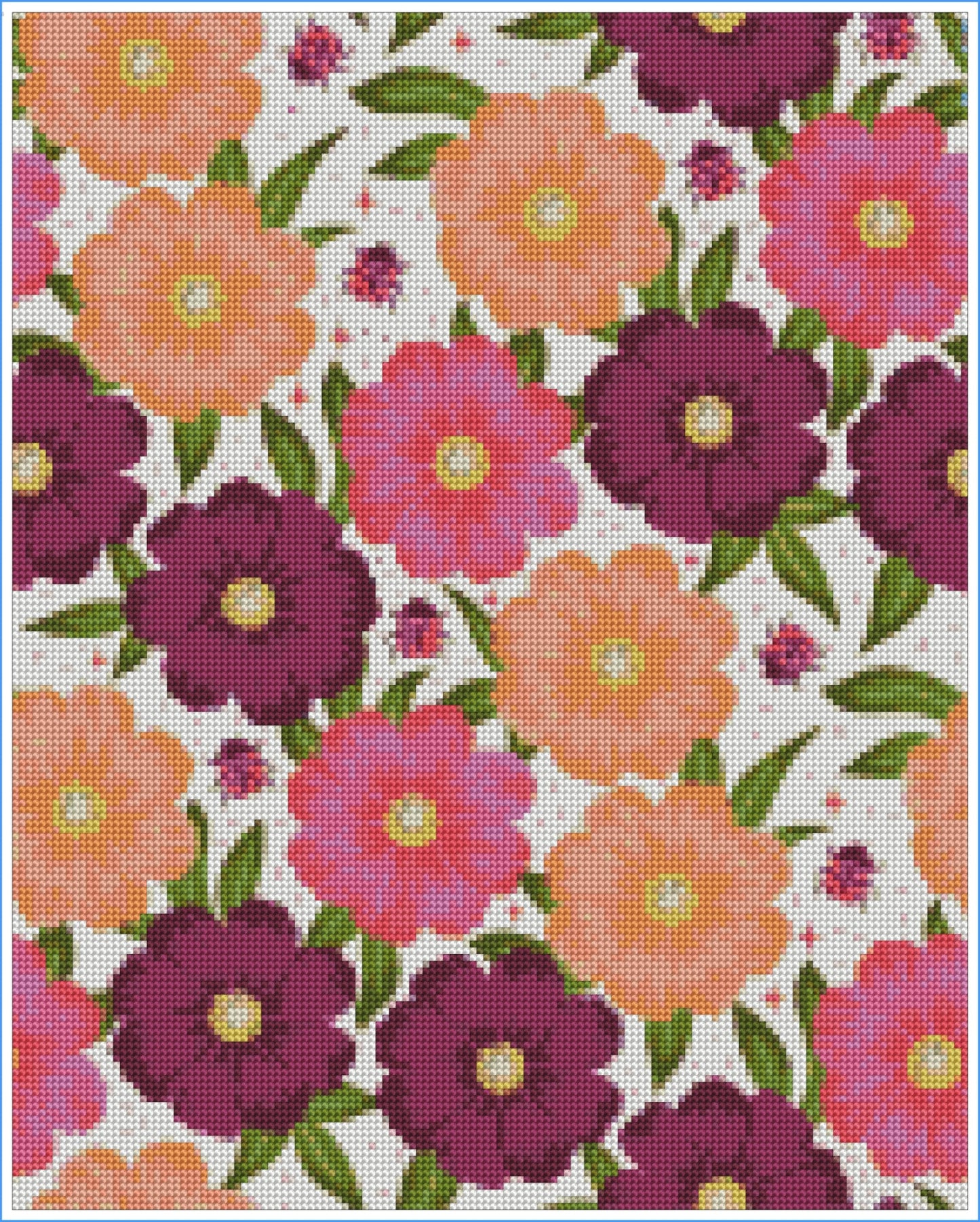 Lucky Ladybugs & Cosmos by Jess Jay Design- Diamond Art Kit (40x50cm, Round Drill)
