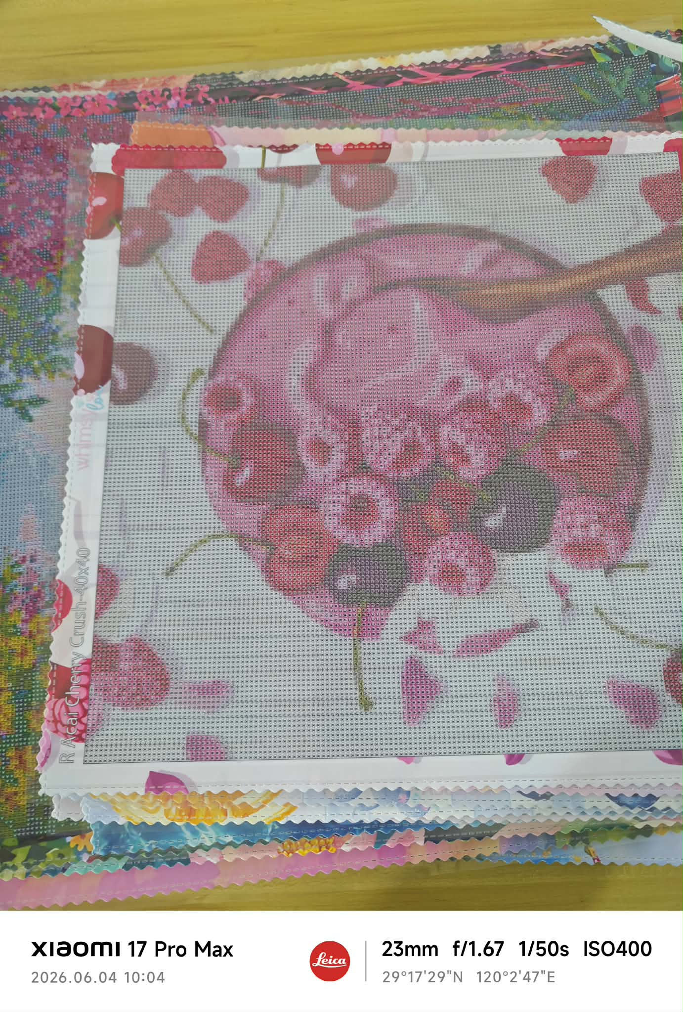 Açaí Cherry Crush- Diamond Art Kit (40x40cm, Round Drill)