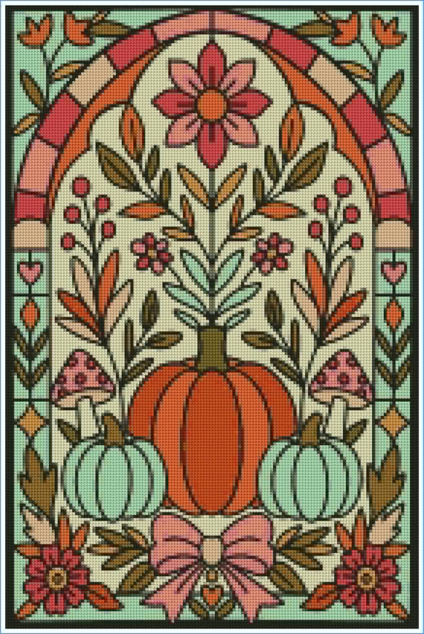 Fall Stained Glass by Textile Bakery – Diamond Art Kit (40x60cm)