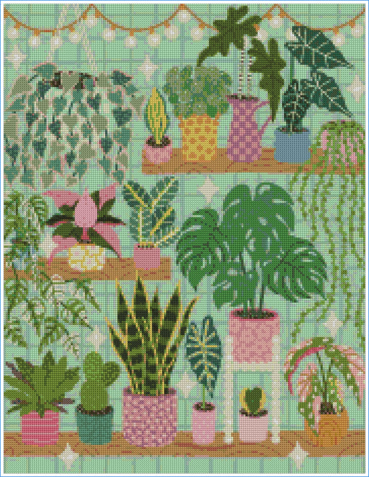 Greenhouse Glow by Meg Ryan Designs- Diamond Art Kit (50x65cm Round Drills)