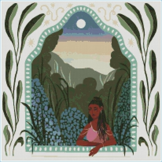 Bluebell Garden by Amirah Sheikh- Diamond Art Kit (50x50cm, Square Drill)