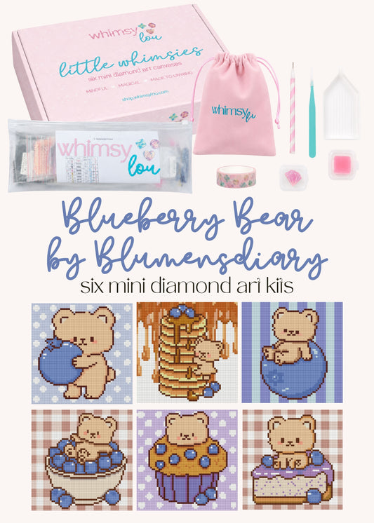 Blueberry Bear by Blumensdiary – little whimsies Mini Diamond Art Set