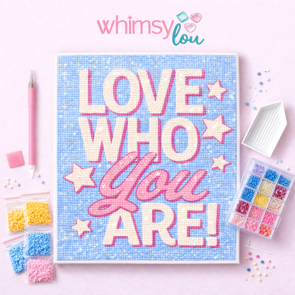 LOVE, ME - Diamond Art Kit (40x50cm, Round Drill)
