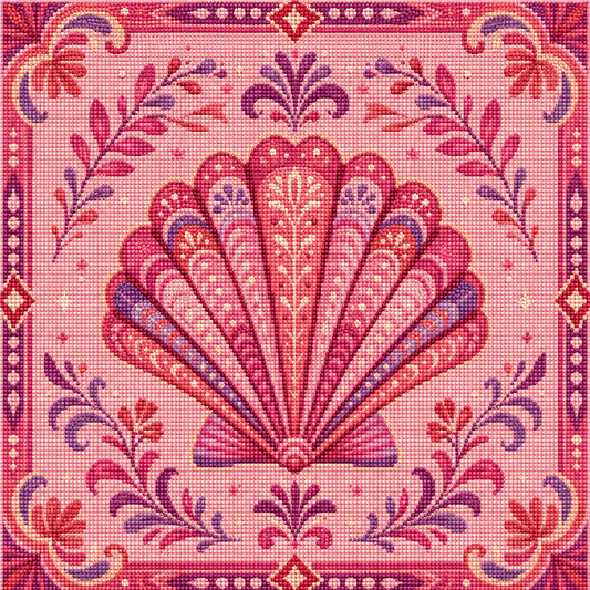 Seashell Tapestry- Diamond Art Kit (50x50cm, Round Drill)