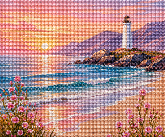 Lighthouse Daydream – Diamond Art Kit (60x50cm, Square Drill)