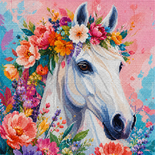 Unicorn Wishes- Diamond Art Kit (50x50cm, Square Drill)
