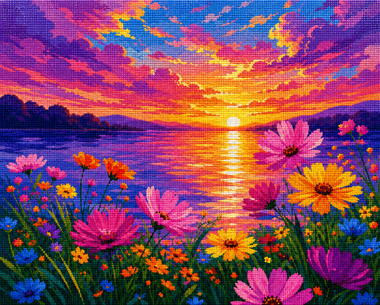 Sunset Cove- Diamond Art Kit (50x40cm, Square Drill)