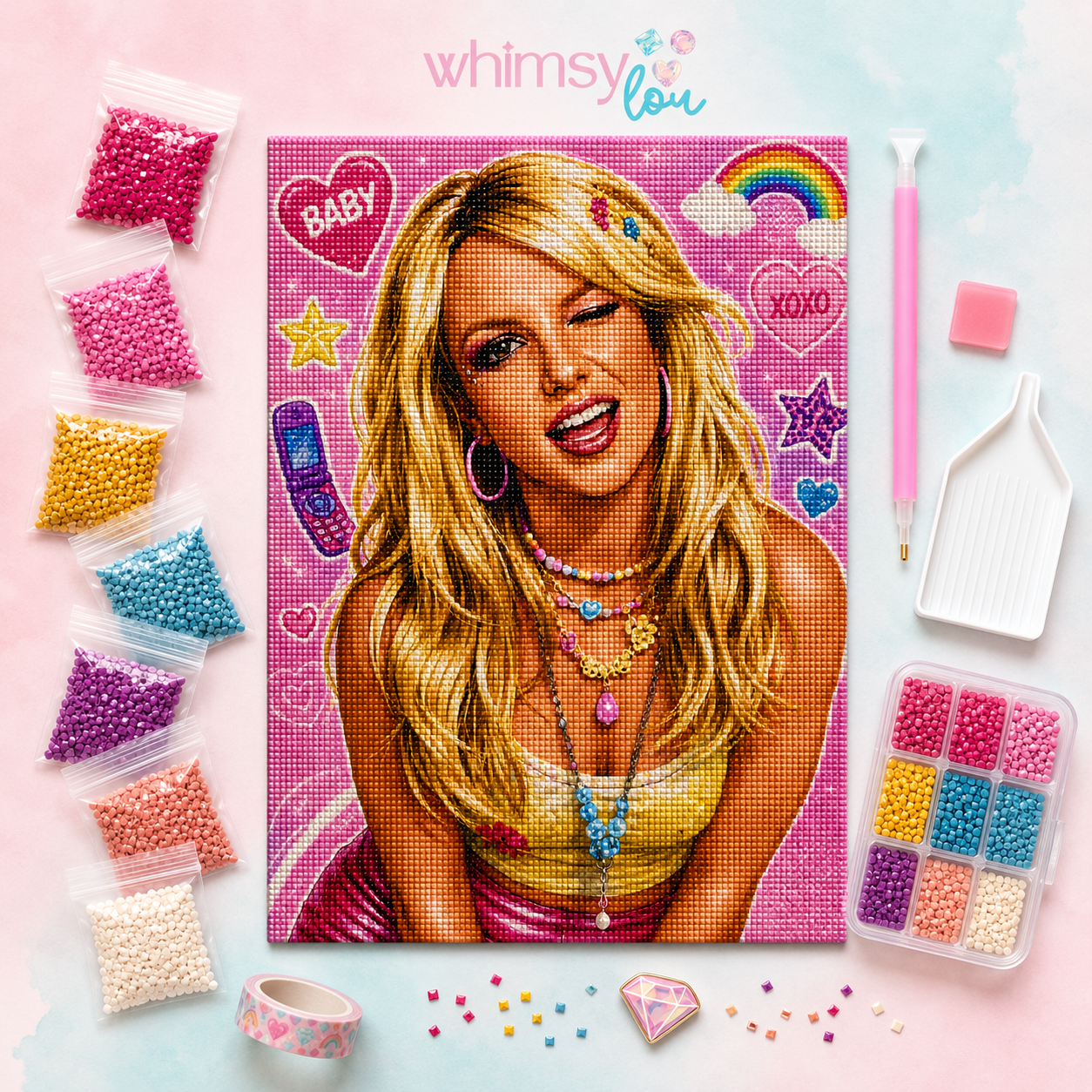 Y2K Pop Princess- Diamond Art Kit (50x70cm, Square Drill)