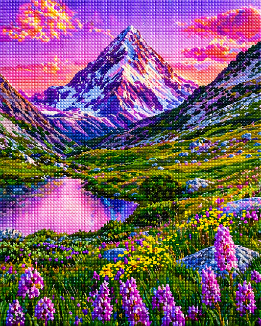 Lavender Summit- Diamond Art Kit (40x50cm, Square Drill)
