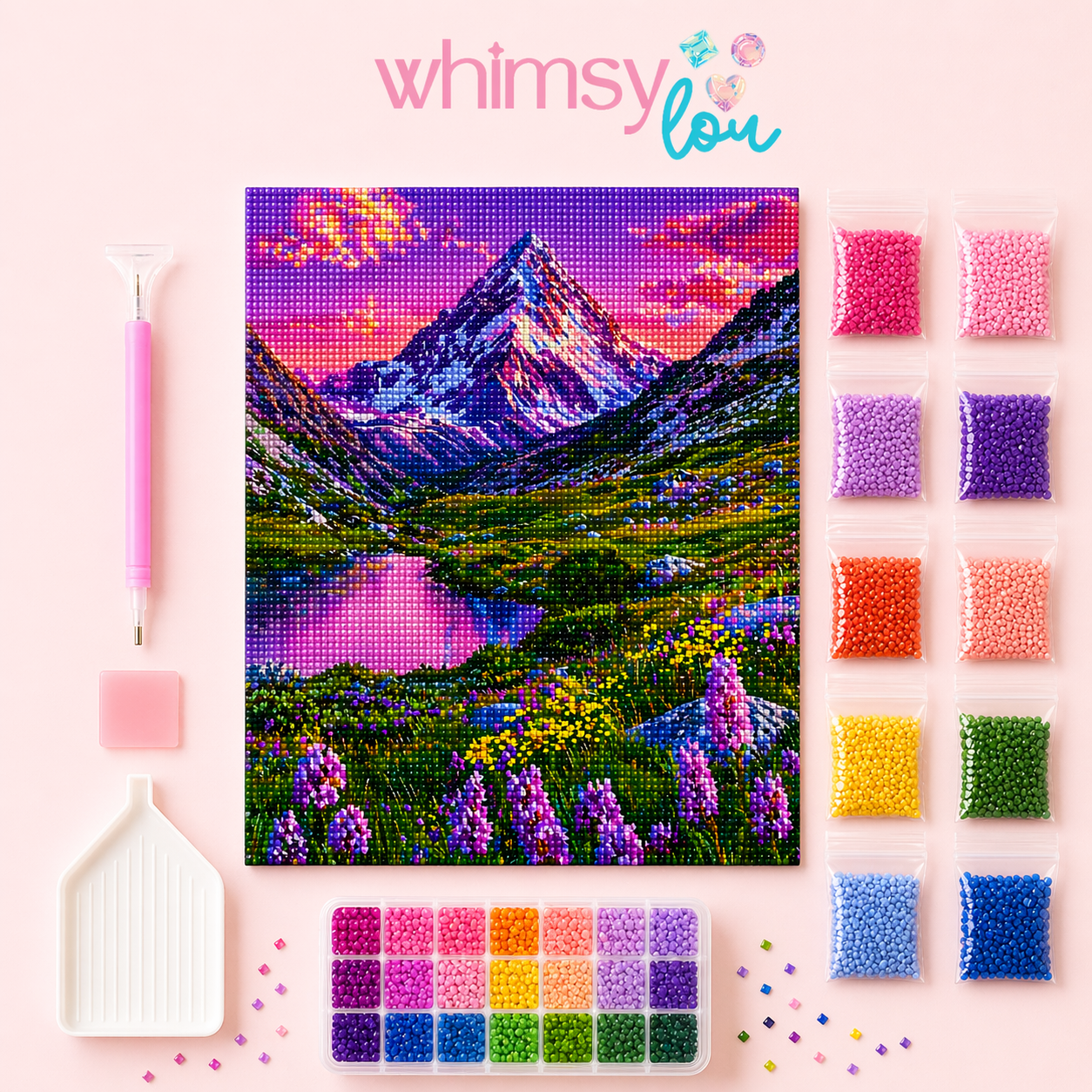 Lavender Summit- Diamond Art Kit (40x50cm, Square Drill)