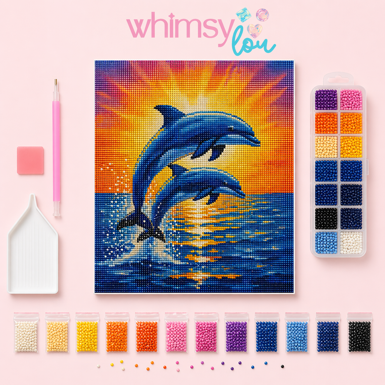 Dancing with The Tide- Diamond Art Kit (40x50cm, Square Drill)