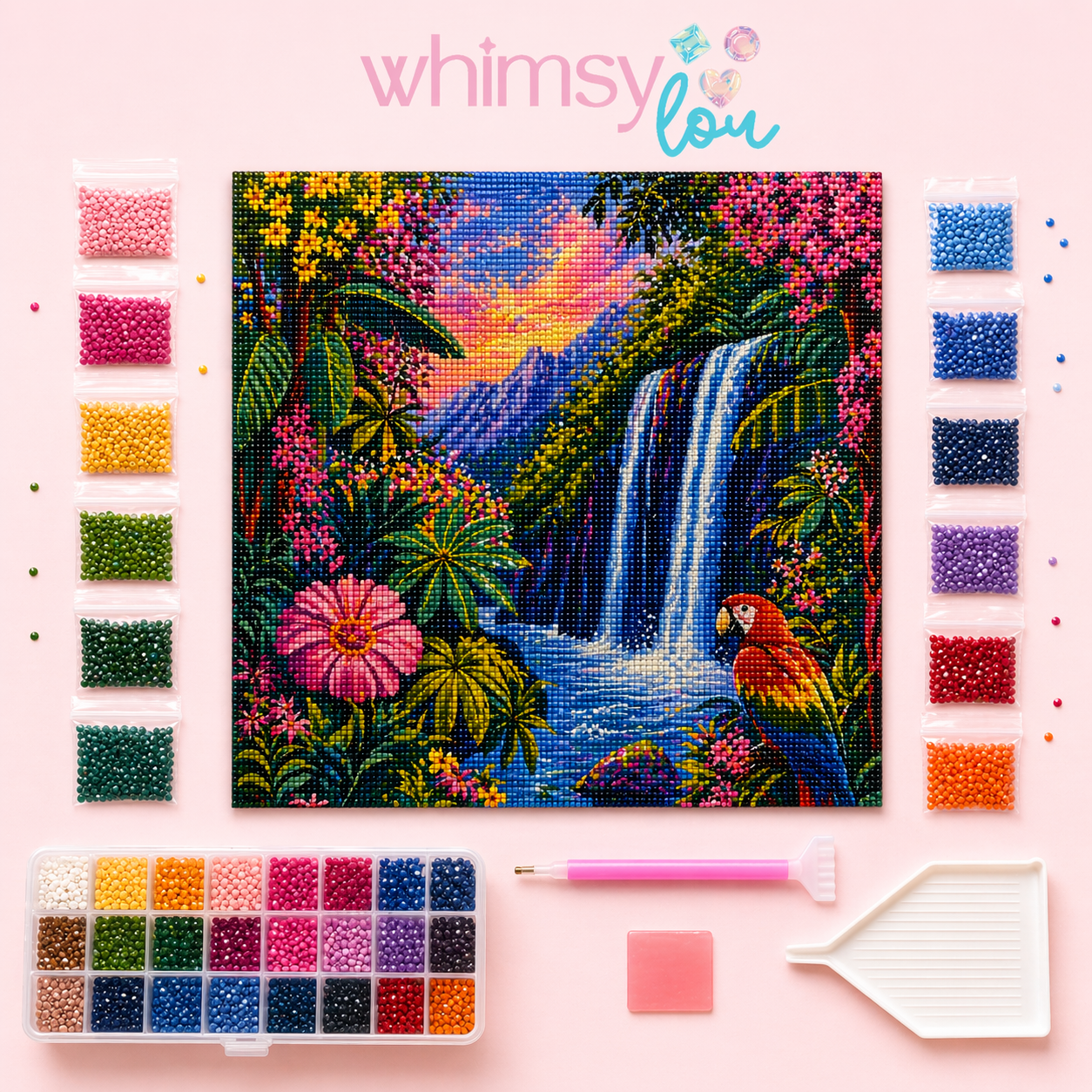 Hidden Paradise- Diamond Art Kit (50x50cm, Square Drill)