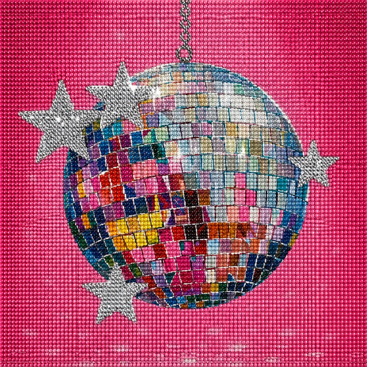 Starlit Disco- Diamond Art Kit (40x40cm, Round Drill)