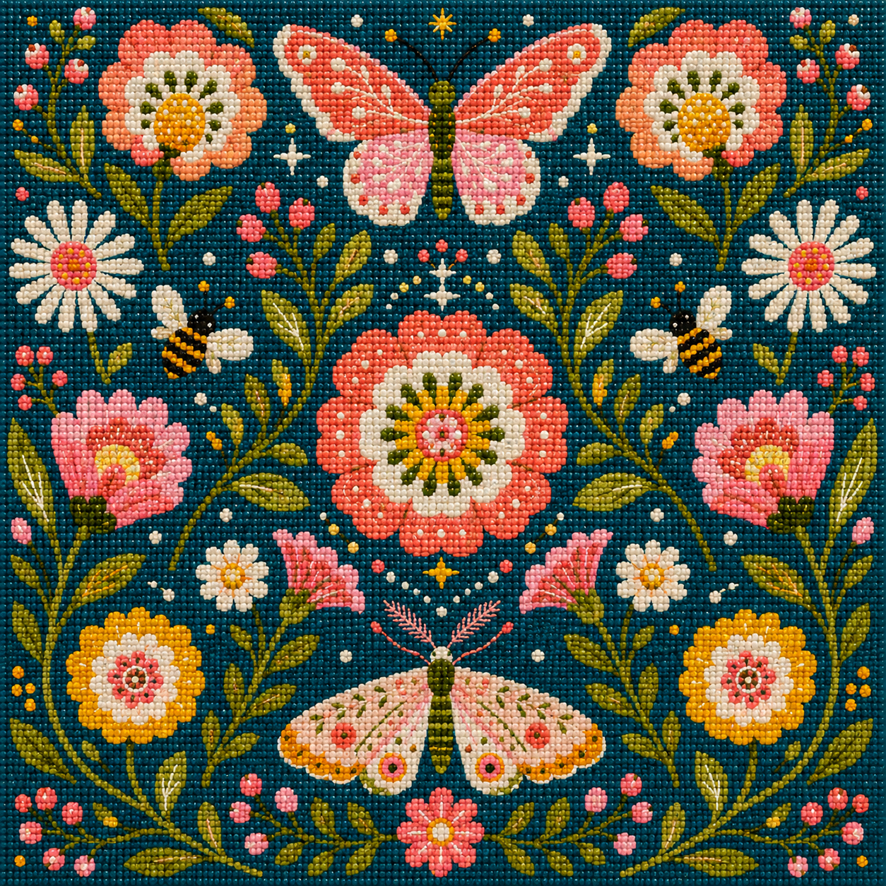 Meadowfolk Magic- Diamond Art Kit (40x40cm, Round Drill)