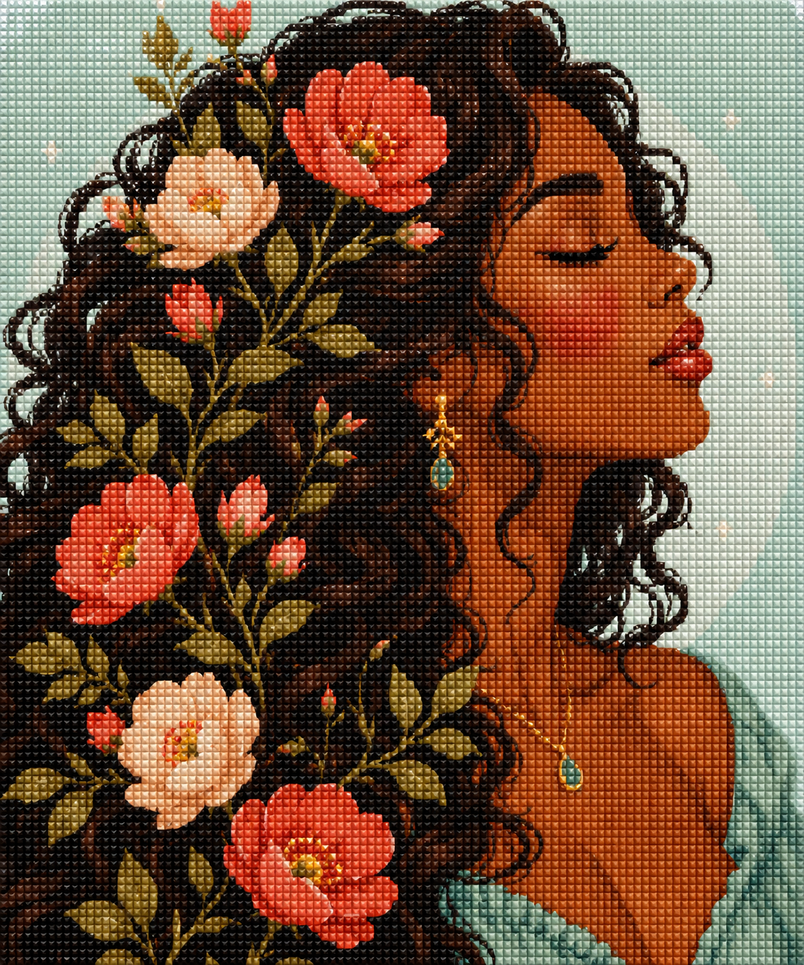Botanical Beauty – Diamond Art Kit (50x60cm, Square Drill)