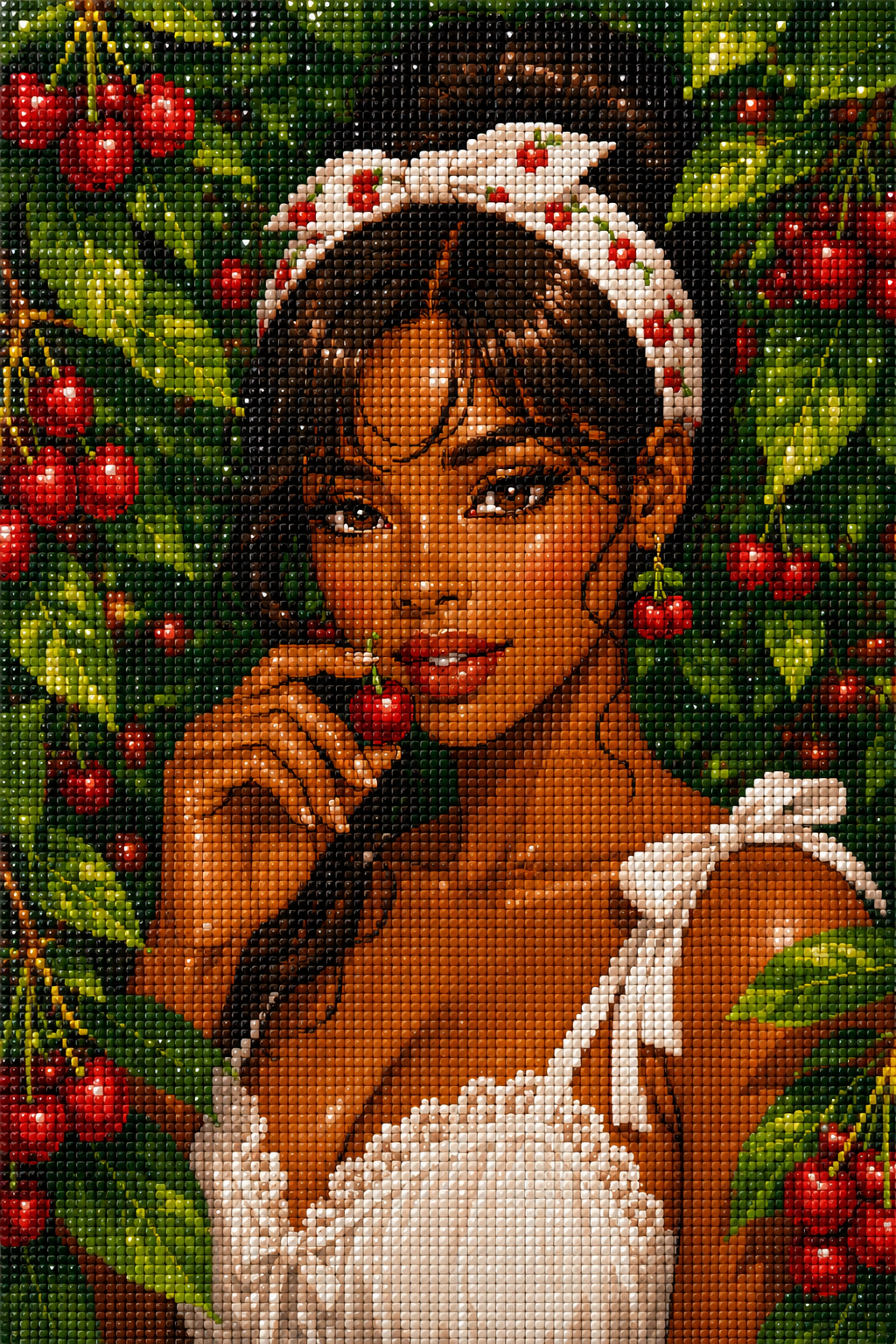 Cherry Kissed- Diamond Art Kit (40x60cm, Square Drill)