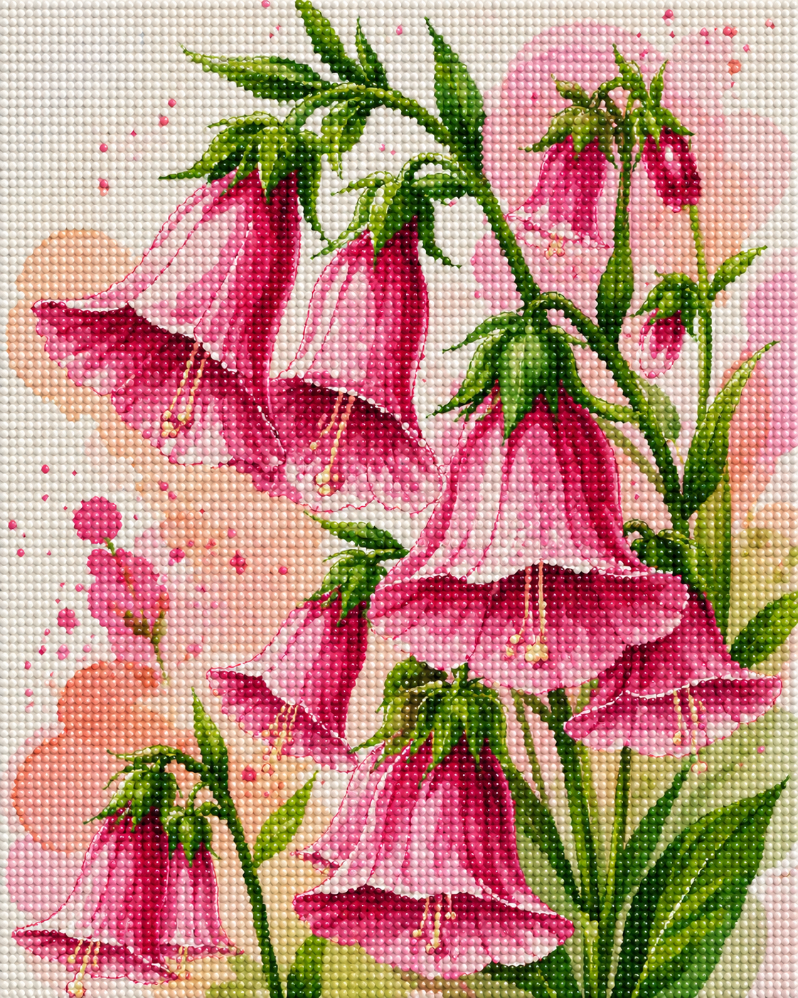 Bellflower Bloom- Diamond Art Kit (40x50cm, Round Drill)