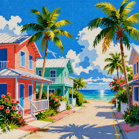 A Walk in the Keys- Diamond Art Kit (50x50cm, Square Drill)