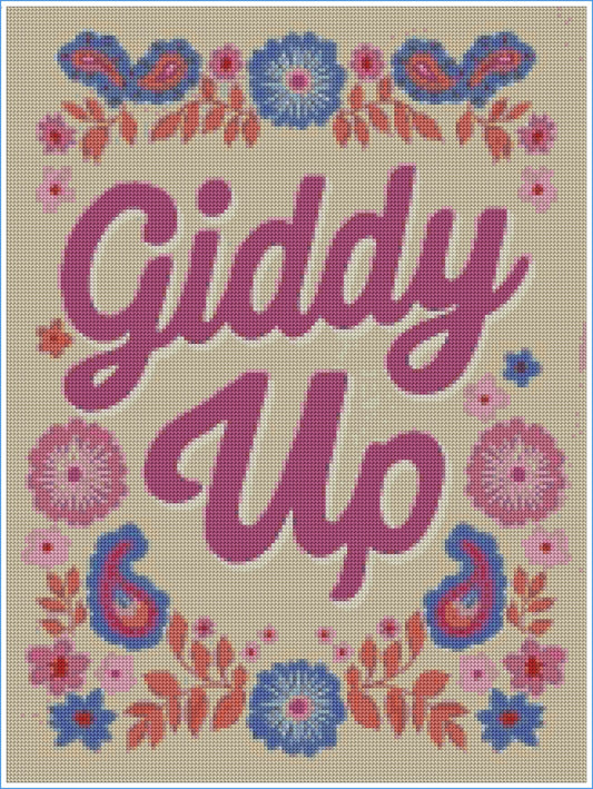 Giddy Up by Lisa D Art Designs – Diamond Art Kit (45x60cm, Round Drill)
