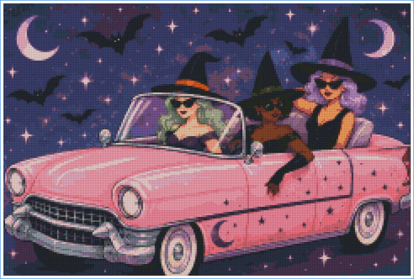 Witches’ Night Out- Diamond Art Kit (60x40cm, Round Drill)