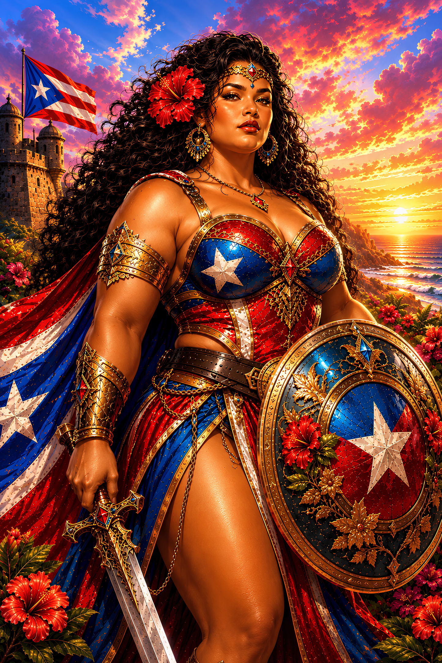 Isla de Valor- Diamond Art Kit (80x120cm, Square Drill)