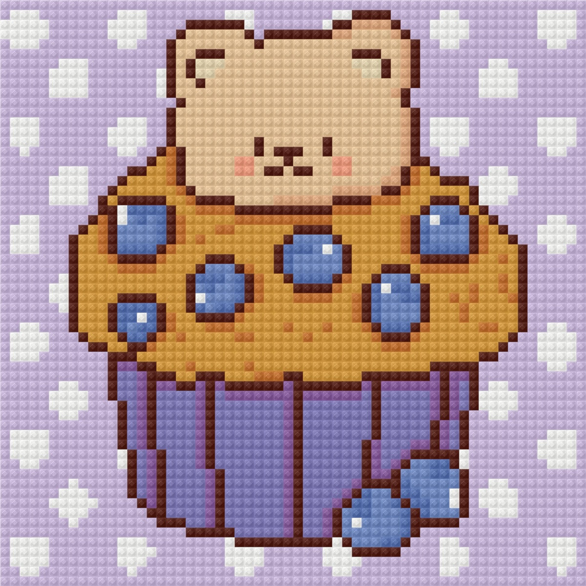 Blueberry Bear by Blumensdiary – little whimsies Mini Diamond Art Set