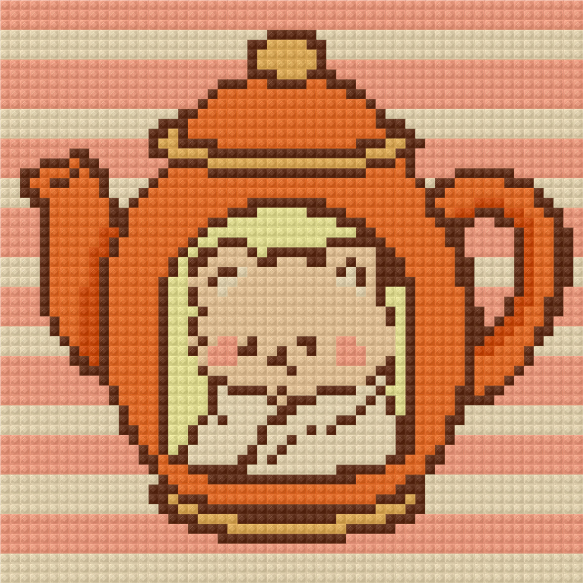 Tea Time Teddy by Blumensdiary – little whimsies Mini Diamond Art Set