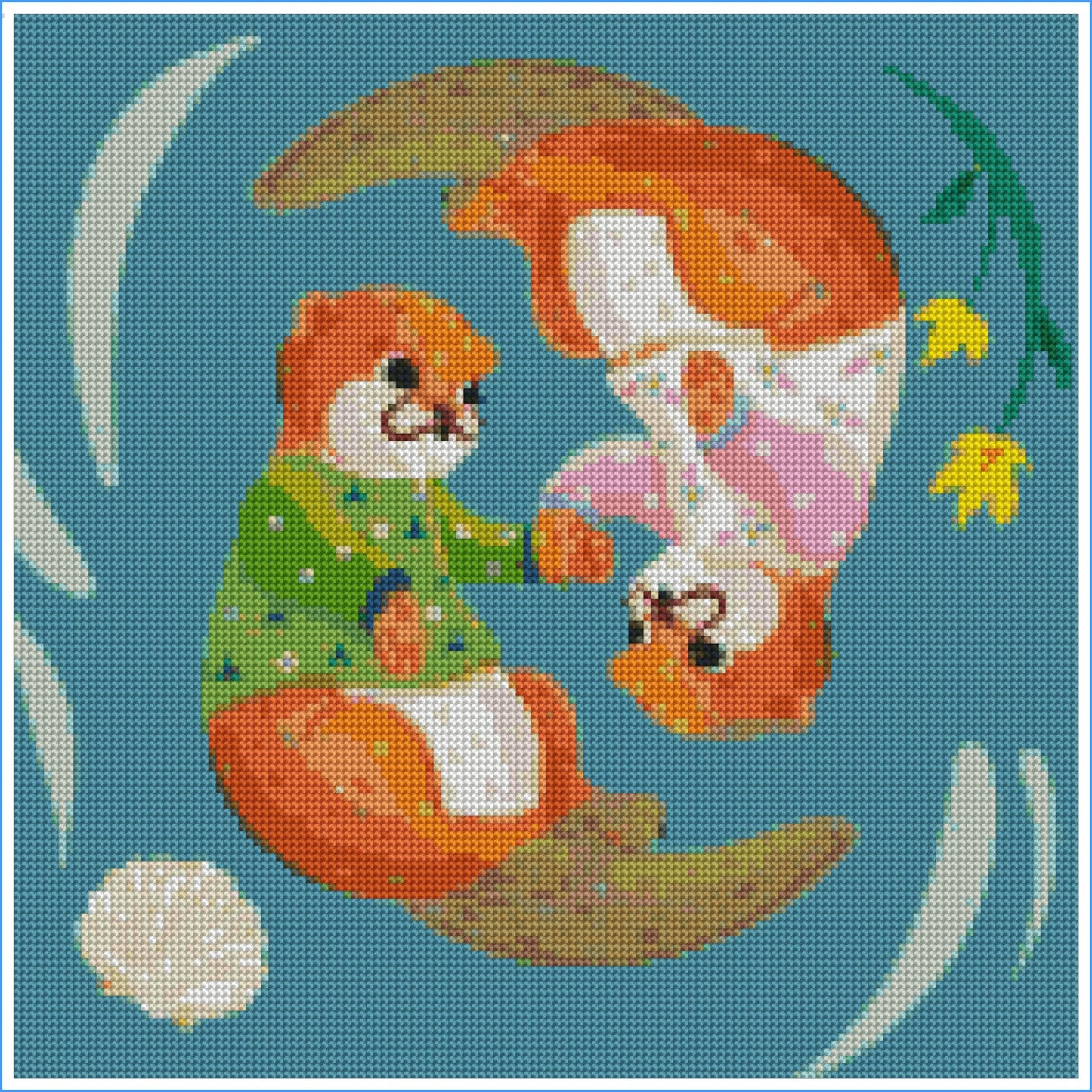 Otter Shenanigans — Colortickle by Abhinaya - Diamond Art Kit (40x40cm)