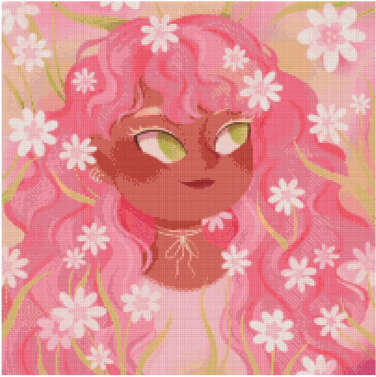 Daisy Dream by Daria.illus – Diamond Art Kit (50x50cm, Square Drill)