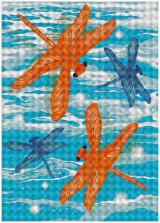 Dragonfly Jubilee by Jess Jay Design- Diamond Art Kit (50x70cm, Round Drill)