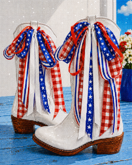 Liberty Belle Boots- Diamond Art Kit (40x50cm, Square Drill)