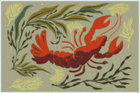 Red Lobster by Amirah Sheikh- Diamond Art Kit (60x40cm, Square Drill)