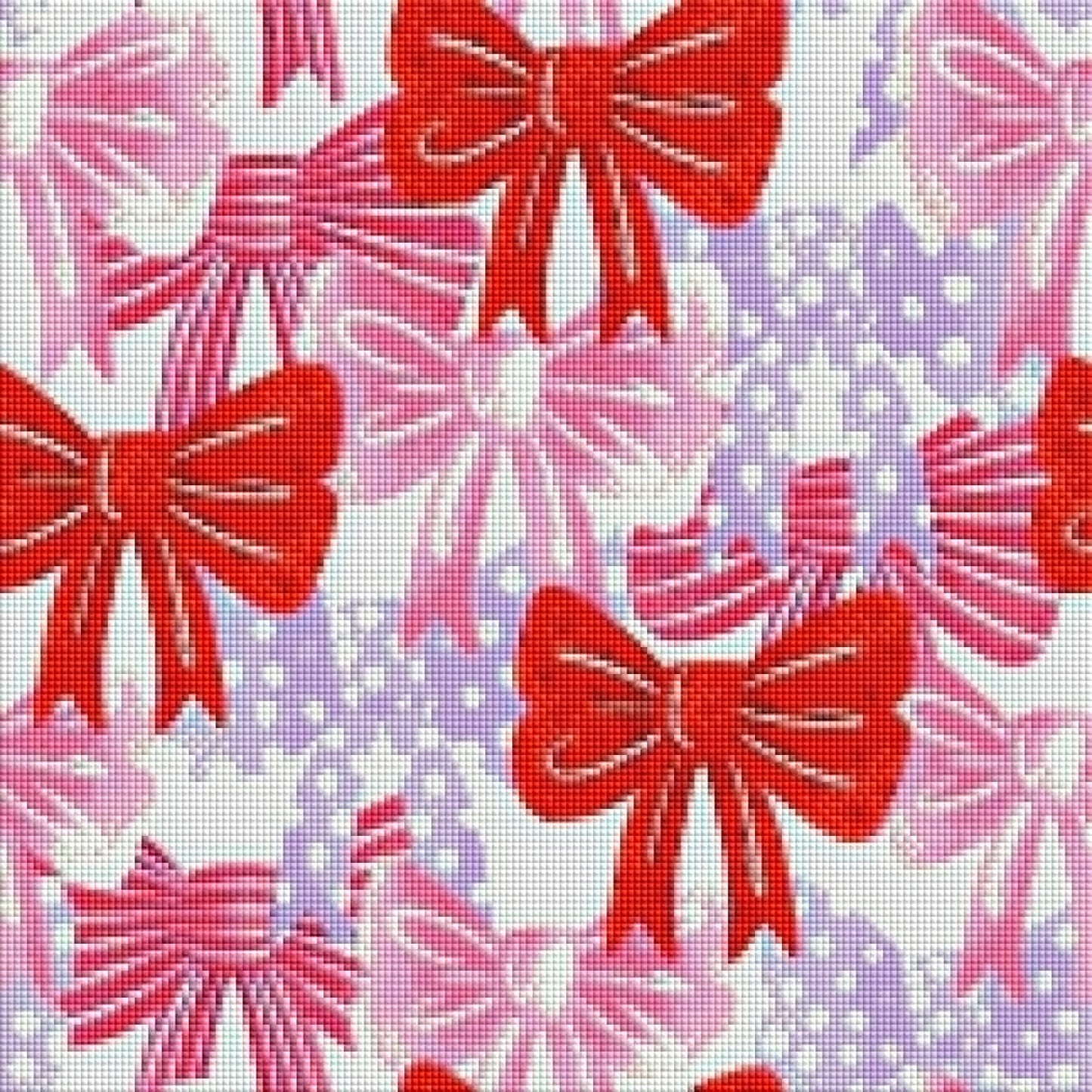 Bow Pattern by Textile Bakery – Diamond Art Kit (40x40cm, Square Drill)