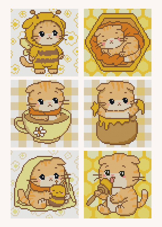 Honeybee Tabby by Blumensdiary – little whimsies Mini Diamond Art Set