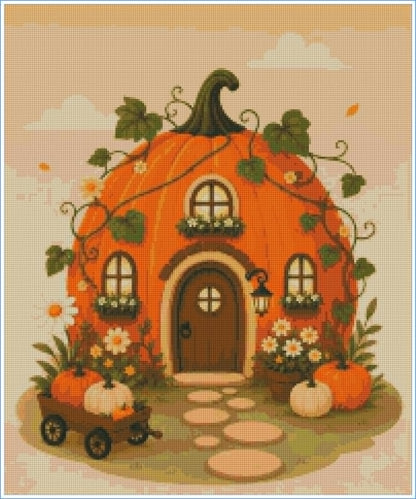 Whimsy Pumpkin Cottage– Diamond Art Kit (50x60cm)