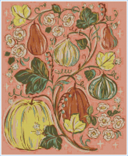 Secret Pumpkin Garden by Hanna Symo- Diamond Art Kit (45x55cm)