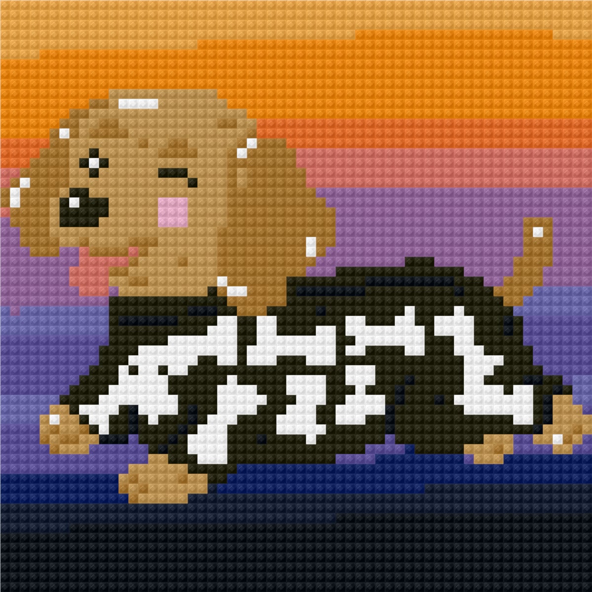 Dachshund After Dark by Lichichu – little whimsies Mini Diamond Art Set