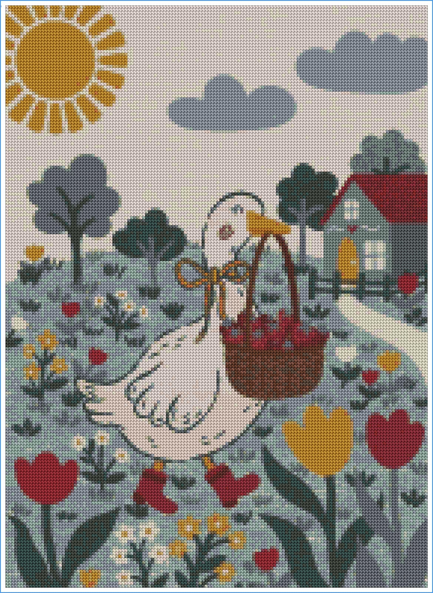 Strawberry Stroll by Andrea Lobell- Diamond Art Kit (40x60cm)