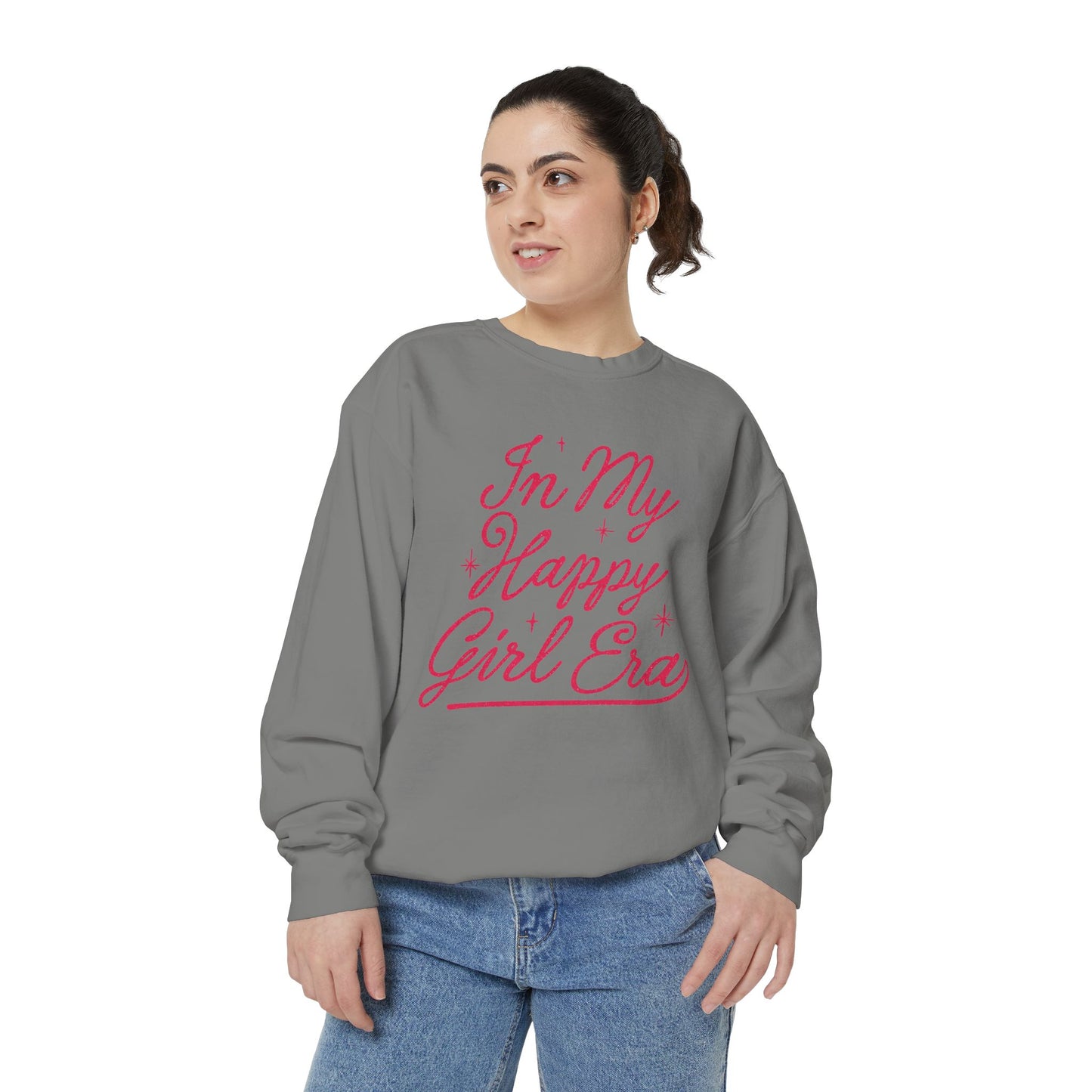 Happy Girl Era Sweatshirt — "In My Happy Girl Era" Cozy Crewneck