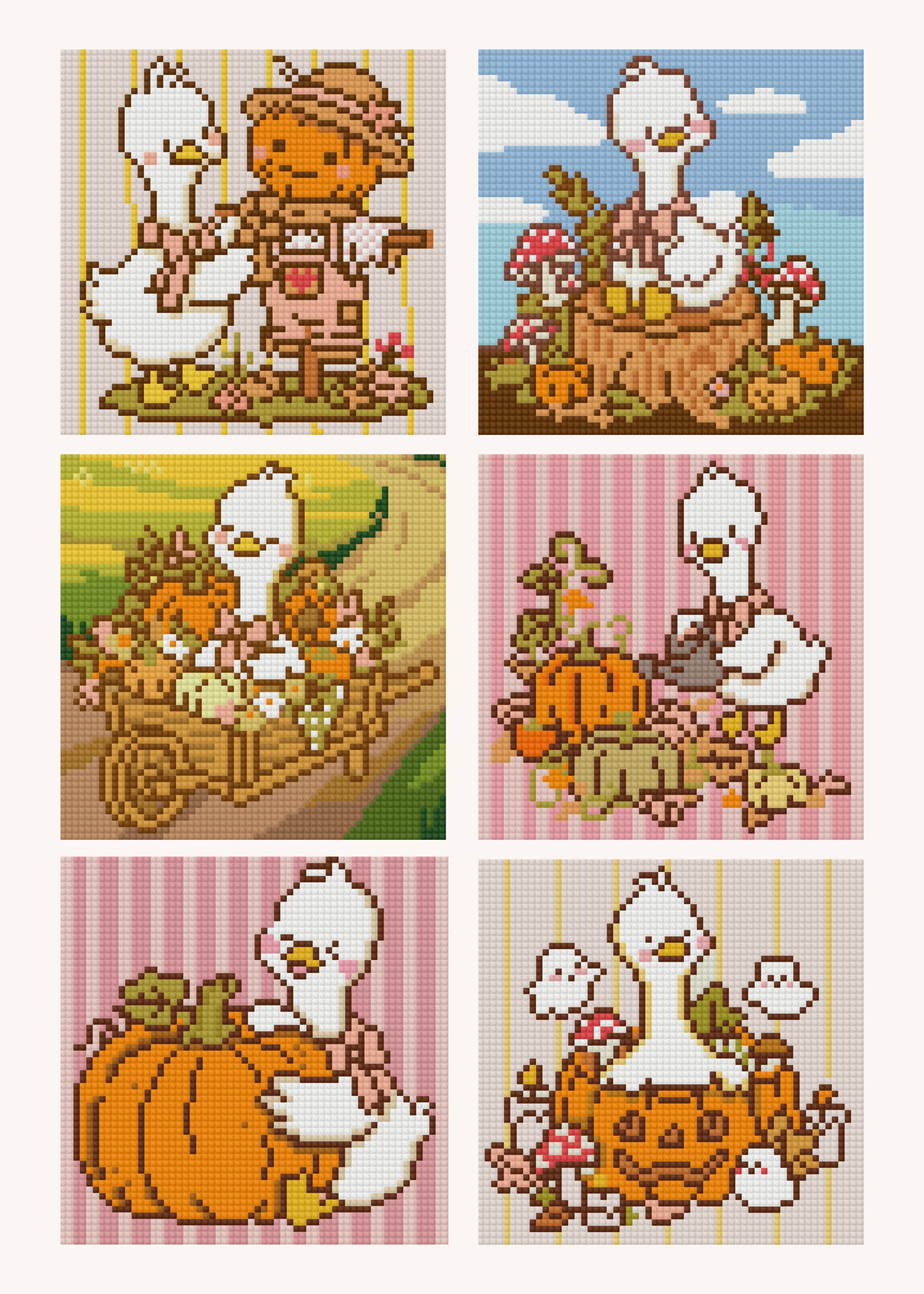Silly Goose Autumn by Blumensdiary – little whimsies Mini Diamond Art Set