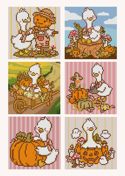 Silly Goose Autumn by Blumensdiary – little whimsies Mini Diamond Art Set