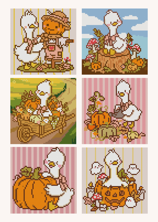 Silly Goose Autumn by Blumensdiary – little whimsies Mini Diamond Art Set