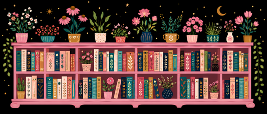 Midnight Bloom Library Extra Wide- Diamond Art Kit (140x60cm, Square Drill)