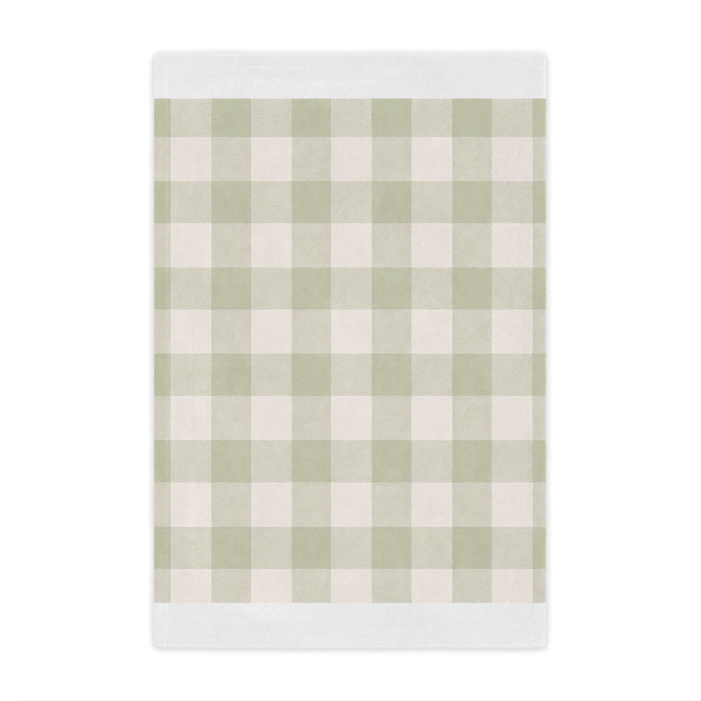 Sage Gingham Check Minky Blanket