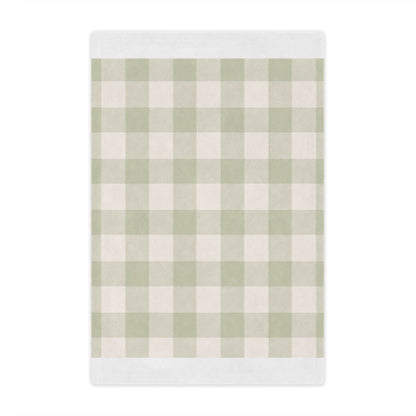 Sage Gingham Check Minky Blanket