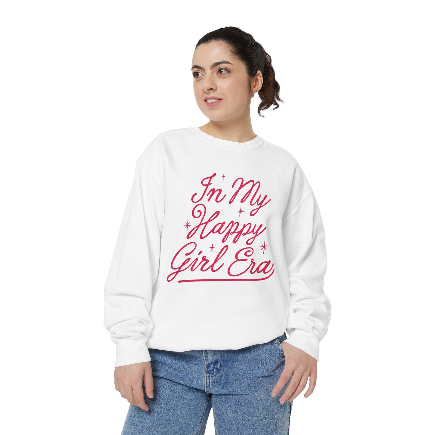 Happy Girl Era Sweatshirt — "In My Happy Girl Era" Cozy Crewneck
